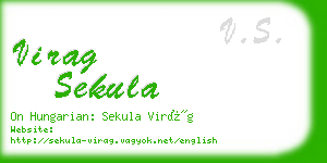 virag sekula business card